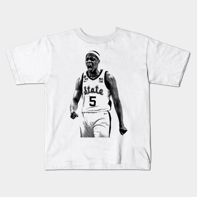 Cassius Winston Kids T-Shirt by Zluenhurf